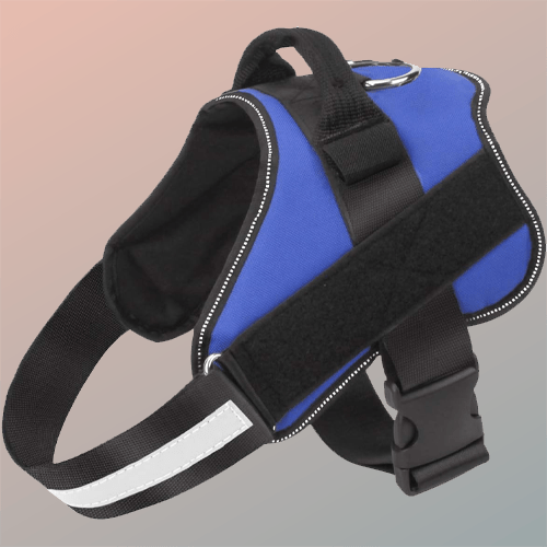 Bolux Dog Harness, No-Pull Reflective Dog Vest, Breathable Adjustable Pet Harness with Handle for Outdoor Walking - No More Pulling, Tugging or Choking (Blue, S)
